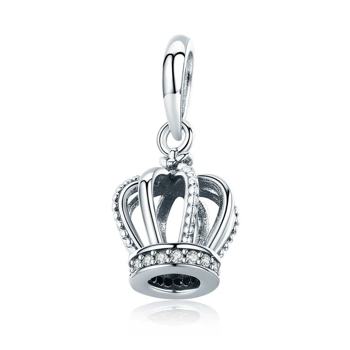 Talisman pandantiv Tip Pandora cu Coroana eleganta din argint - SCC781