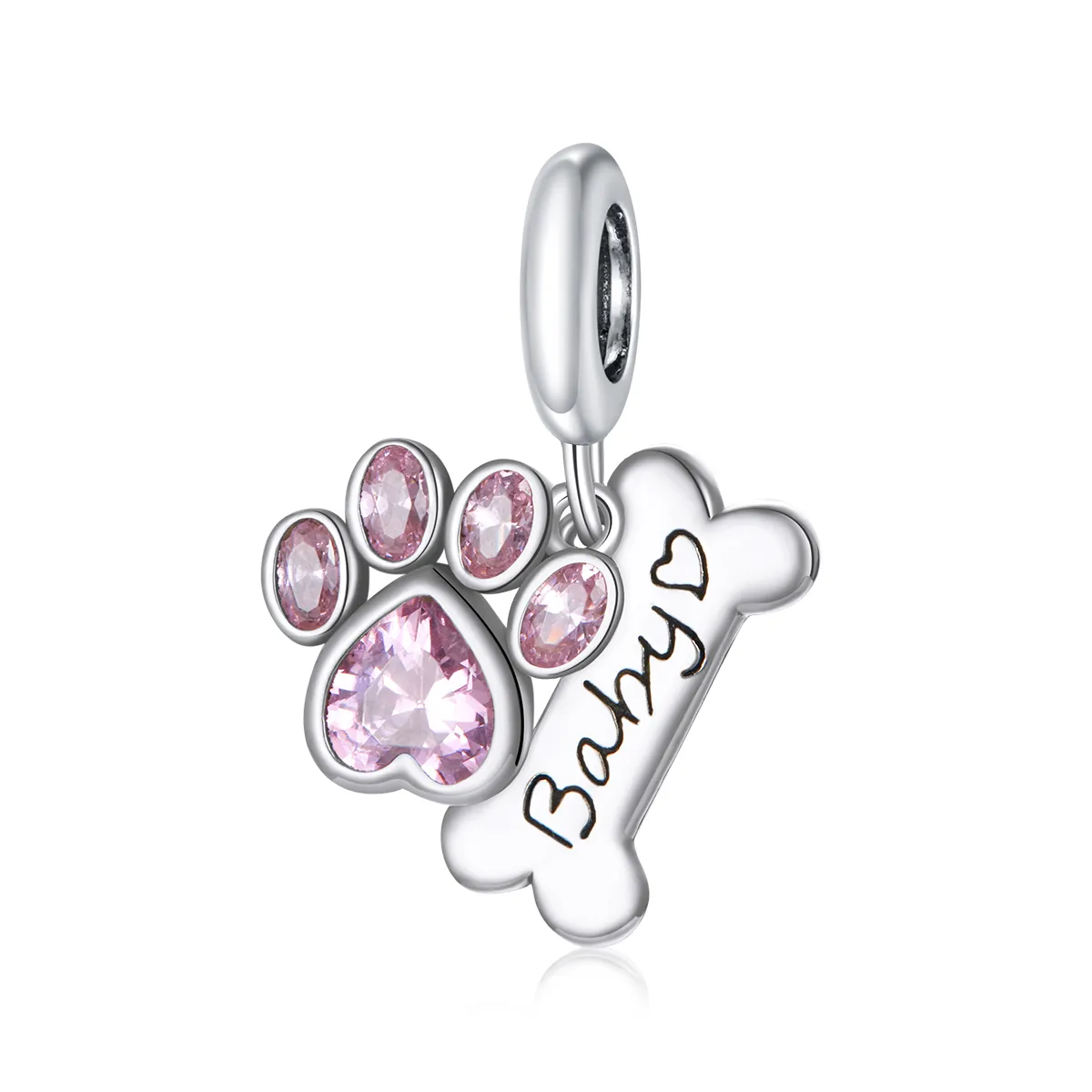 Talisman pandantiv Tip Pandora cu Cute Dog Paw din argint - SCC1680
