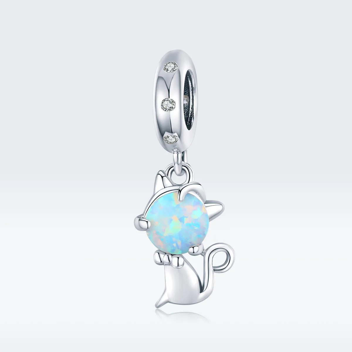 Talisman pandantiv Tip Pandora cu Dragă Kitty din argint - BSC235