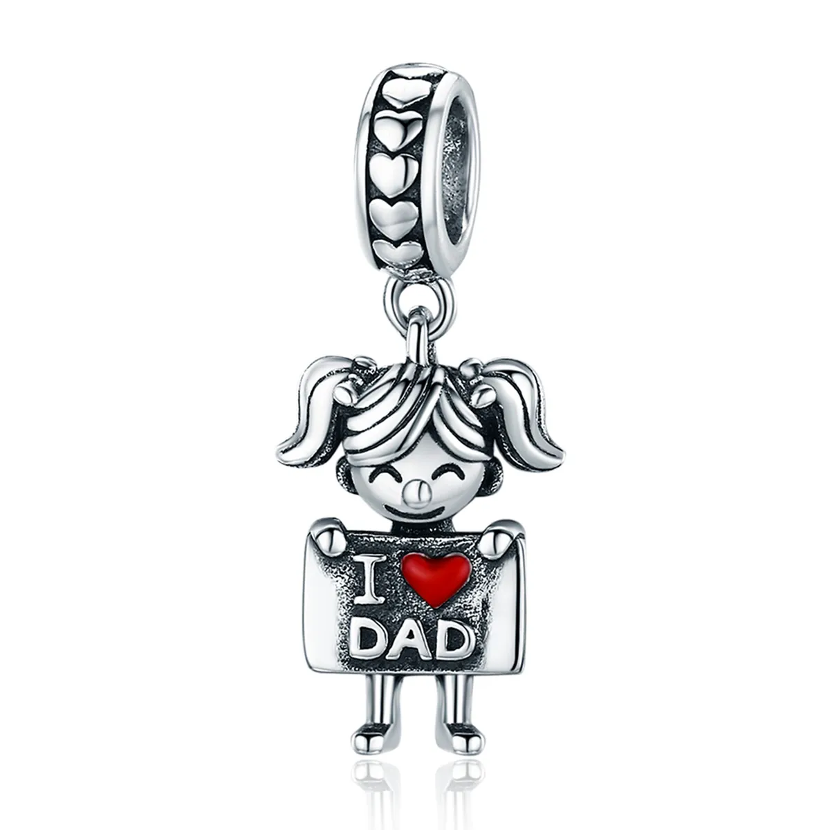 Talisman pandantiv Tip Pandora cu Fata lui tata din argint - SCC690