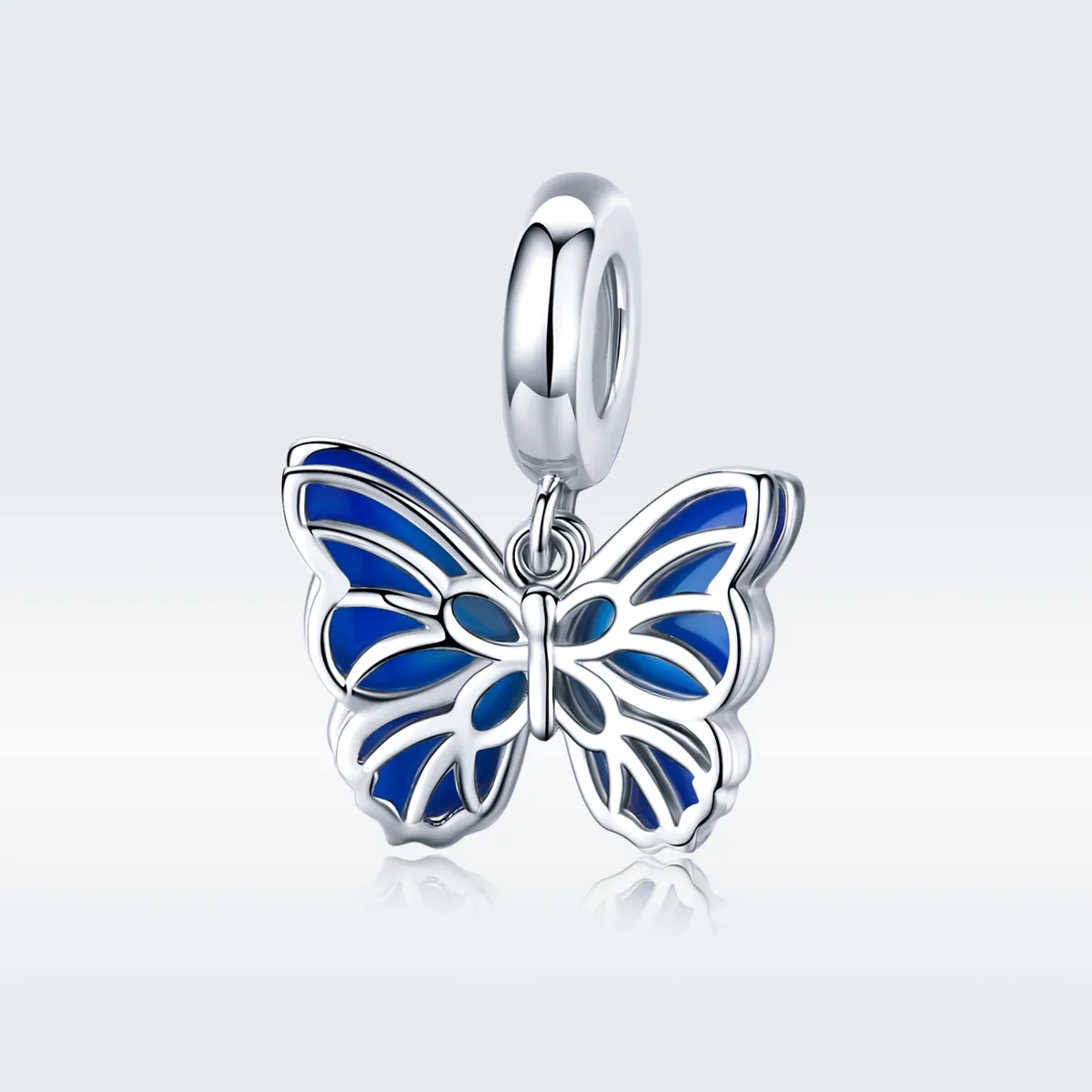 Talisman pandantiv Tip Pandora cu Fluture din argint - BSC149