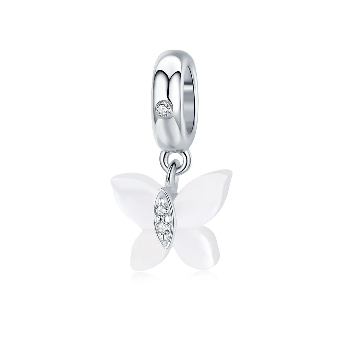 Talisman pandantiv Tip Pandora cu Fluture din argint - SCC1414