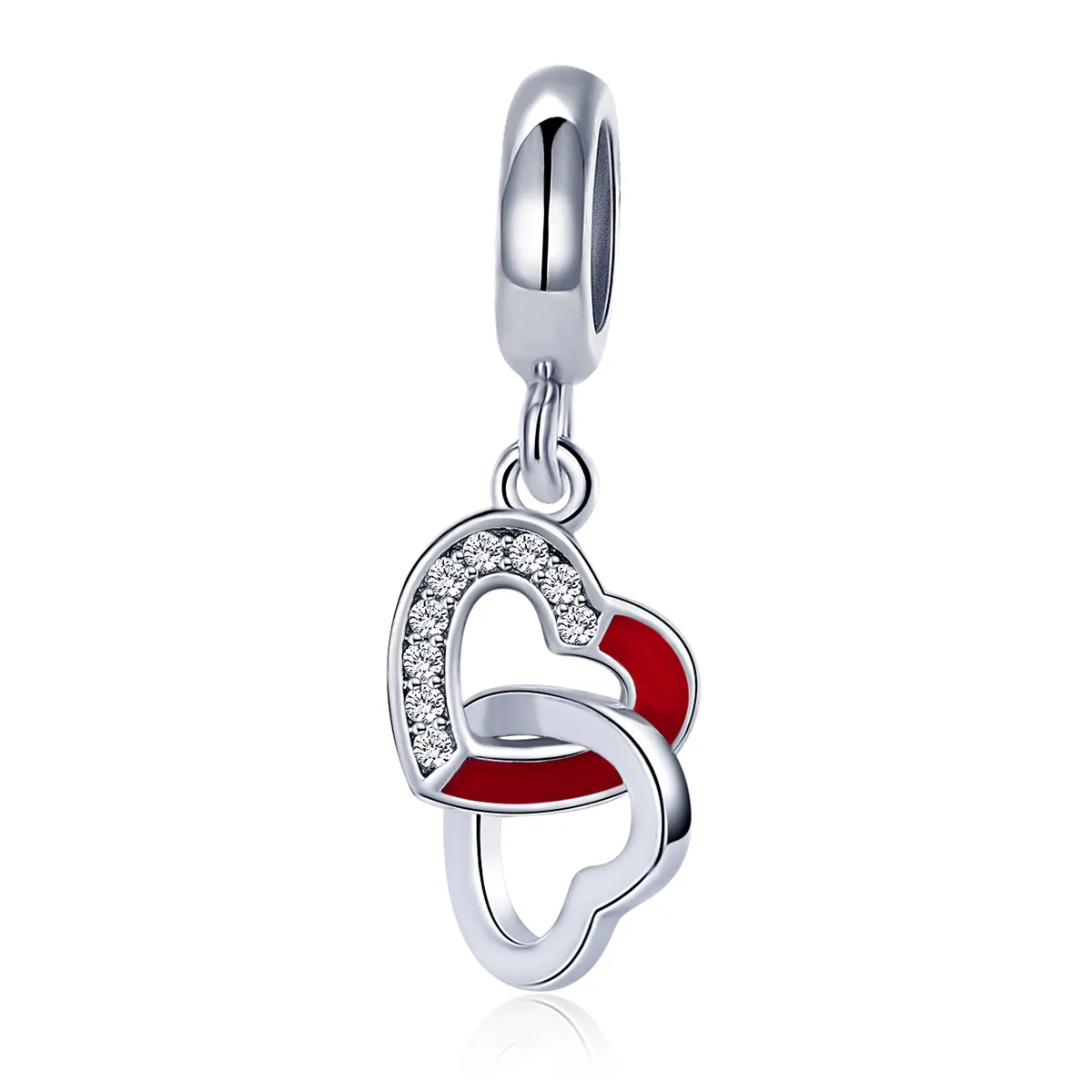 Talisman pandantiv Tip Pandora cu Inima la inima din argint - SCC735