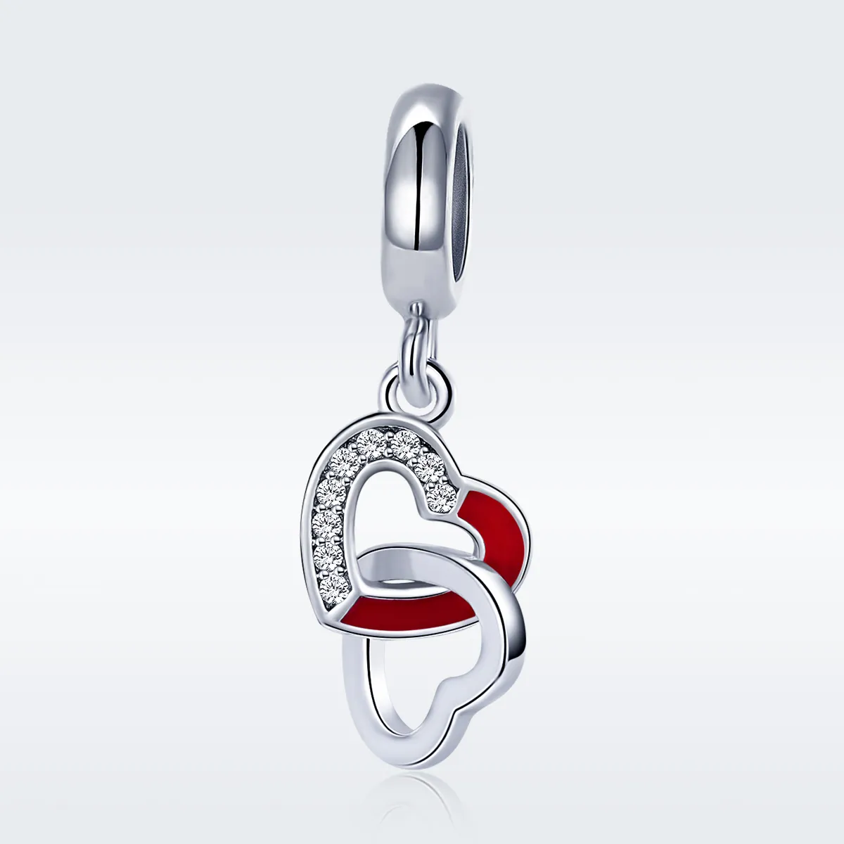 Talisman pandantiv Tip Pandora cu Inima la inima din argint - SCC735