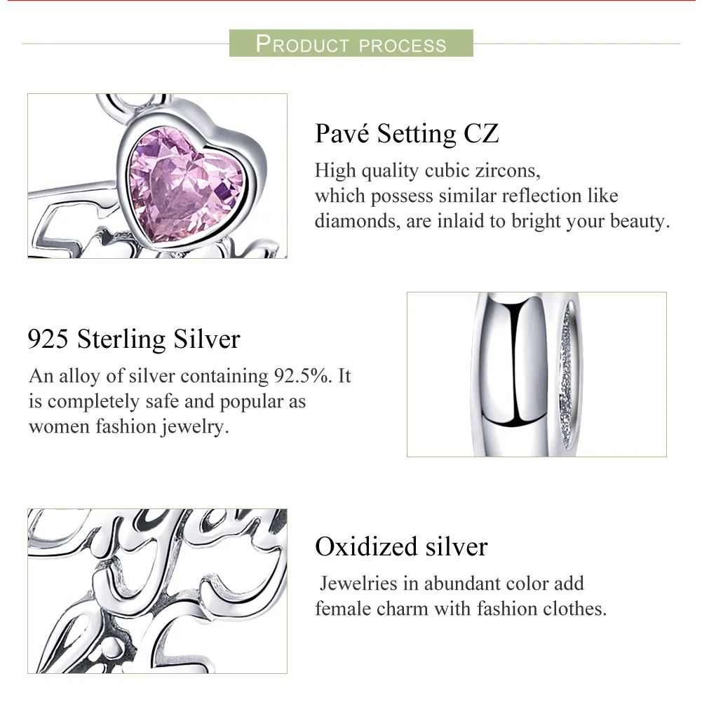 Talisman pandantiv Tip Pandora cu Iubeste viata din argint - SCC907
