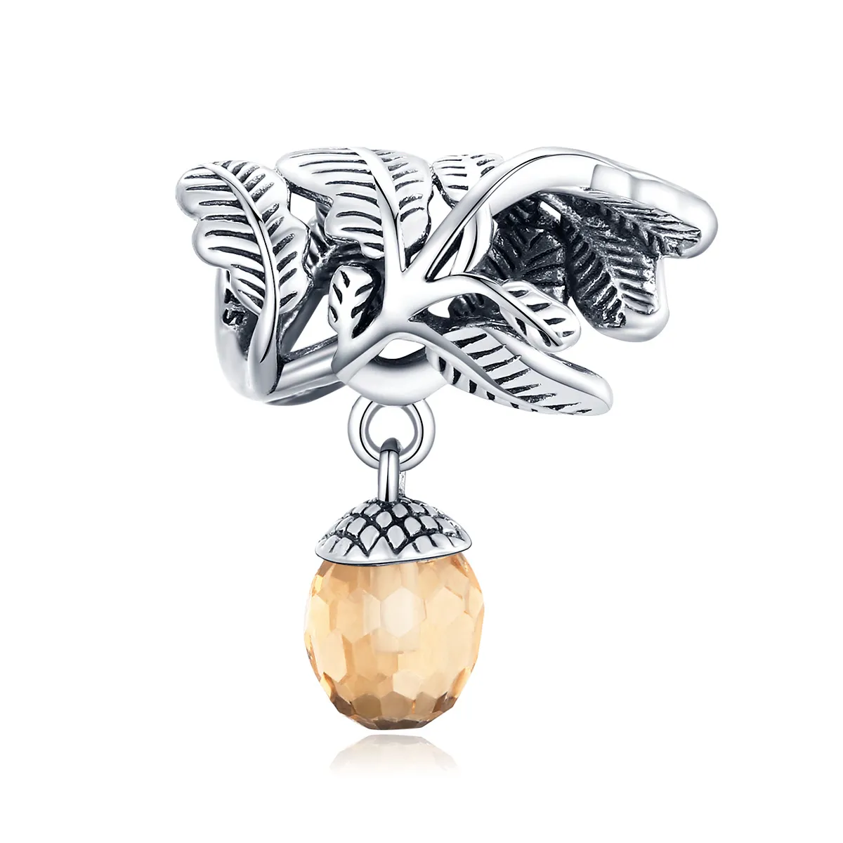 Talisman pandantiv Tip Pandora cu Lucky Pine Cone din argint - BSC336