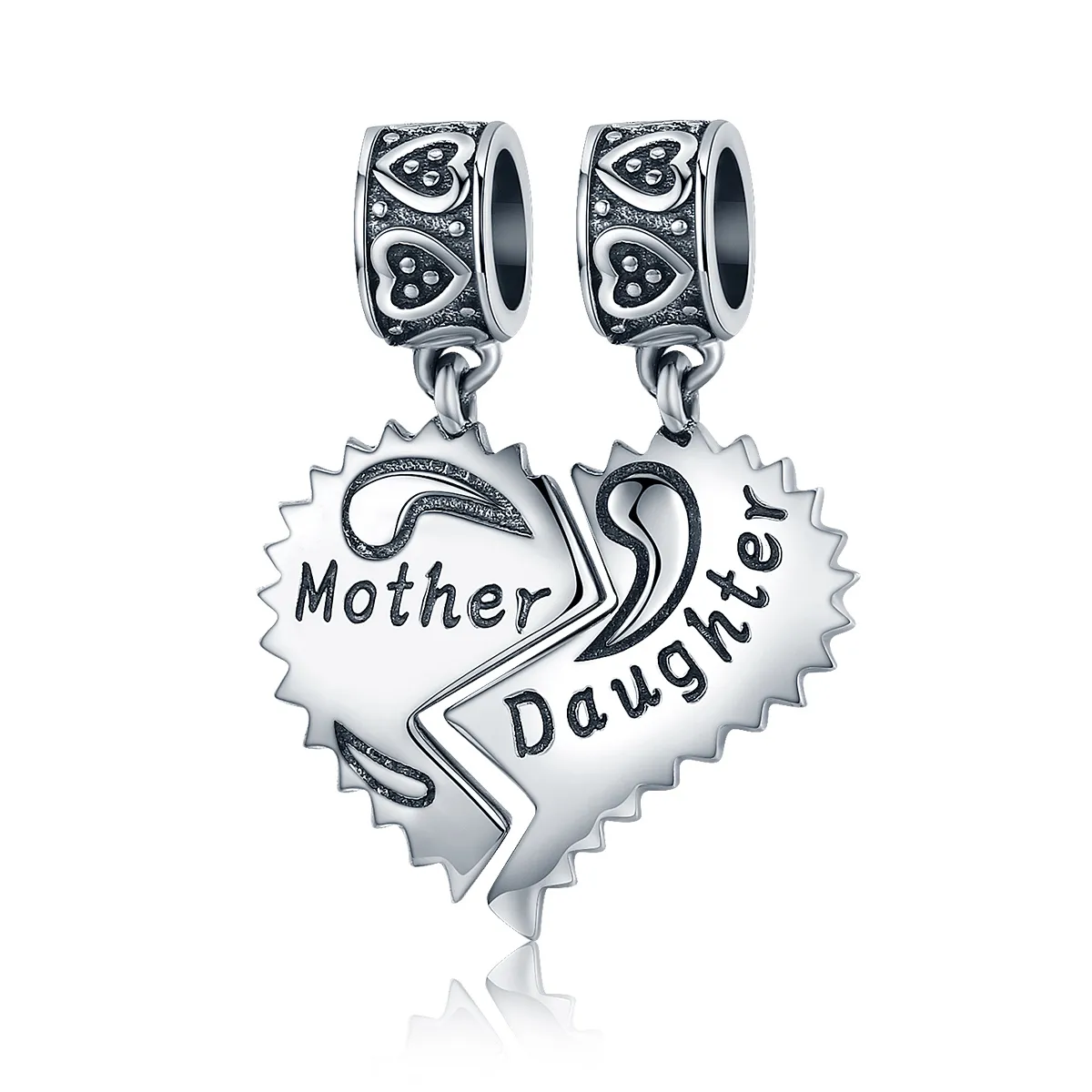 Talisman pandantiv Tip Pandora cu Mama si fiica din argint - SCC427
