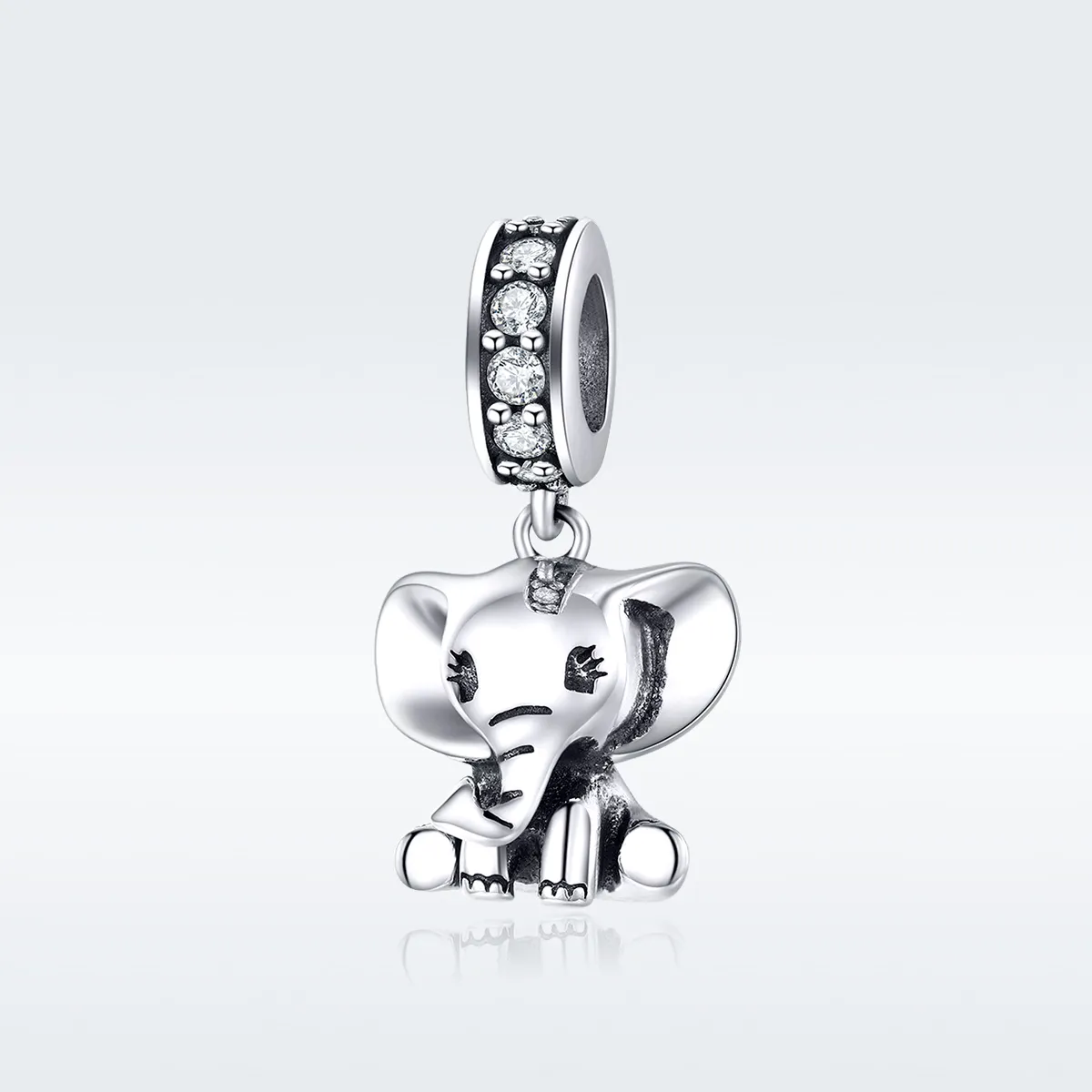 Talisman pandantiv Tip Pandora cu Micul Elefant din argint - SCC1338