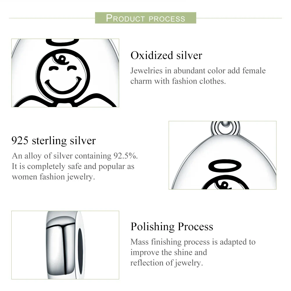 Talisman pandantiv Tip Pandora cu Pierderea avortului copilului din argint - SCC328