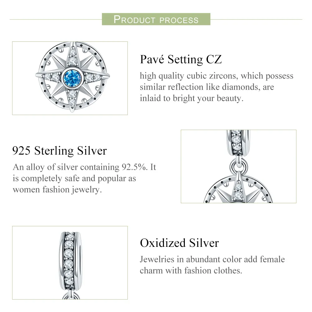 Talisman pandantiv Tip Pandora cu Polaris din argint - SCC847