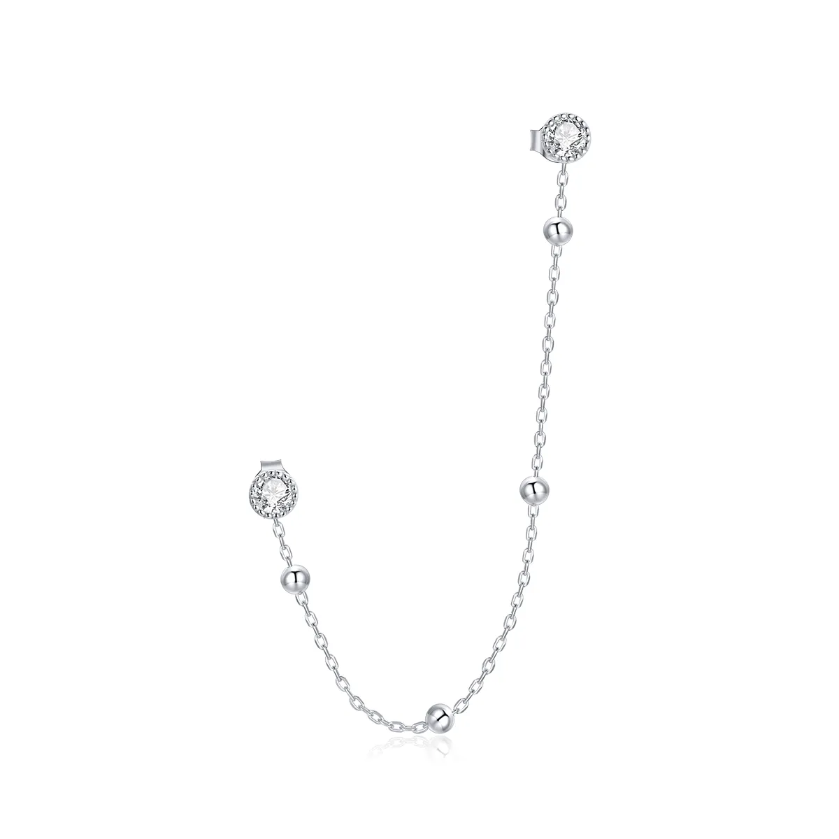 Cercei lungi Tip Pandora cu Lanț cu margele de modă din argint - SCE1107