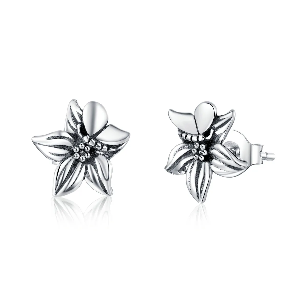 Cercei Tip Pandora cu Flori de dragoste fluture din argint - SCE887