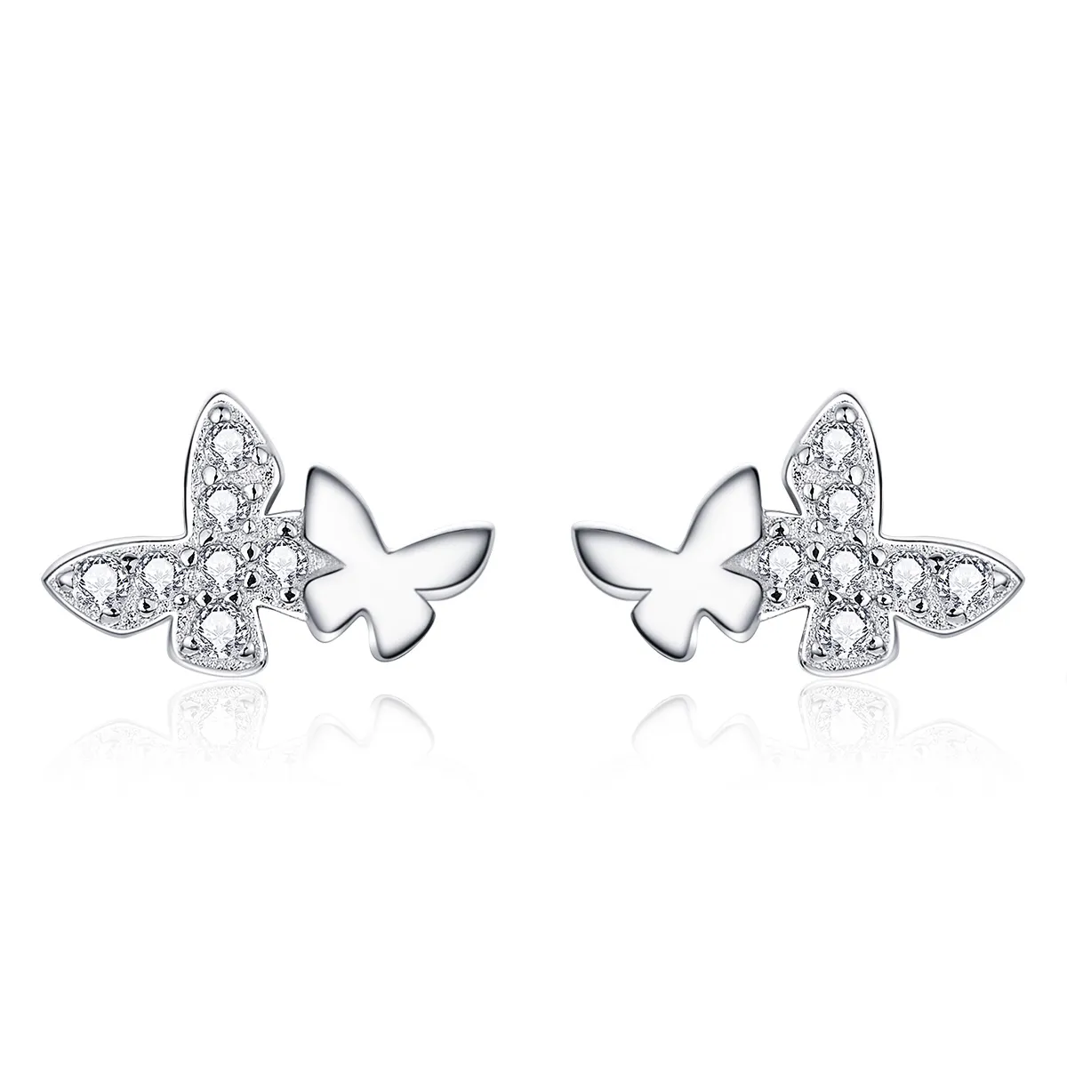 Cercei Tip Pandora cu Fluture din argint - BSE236