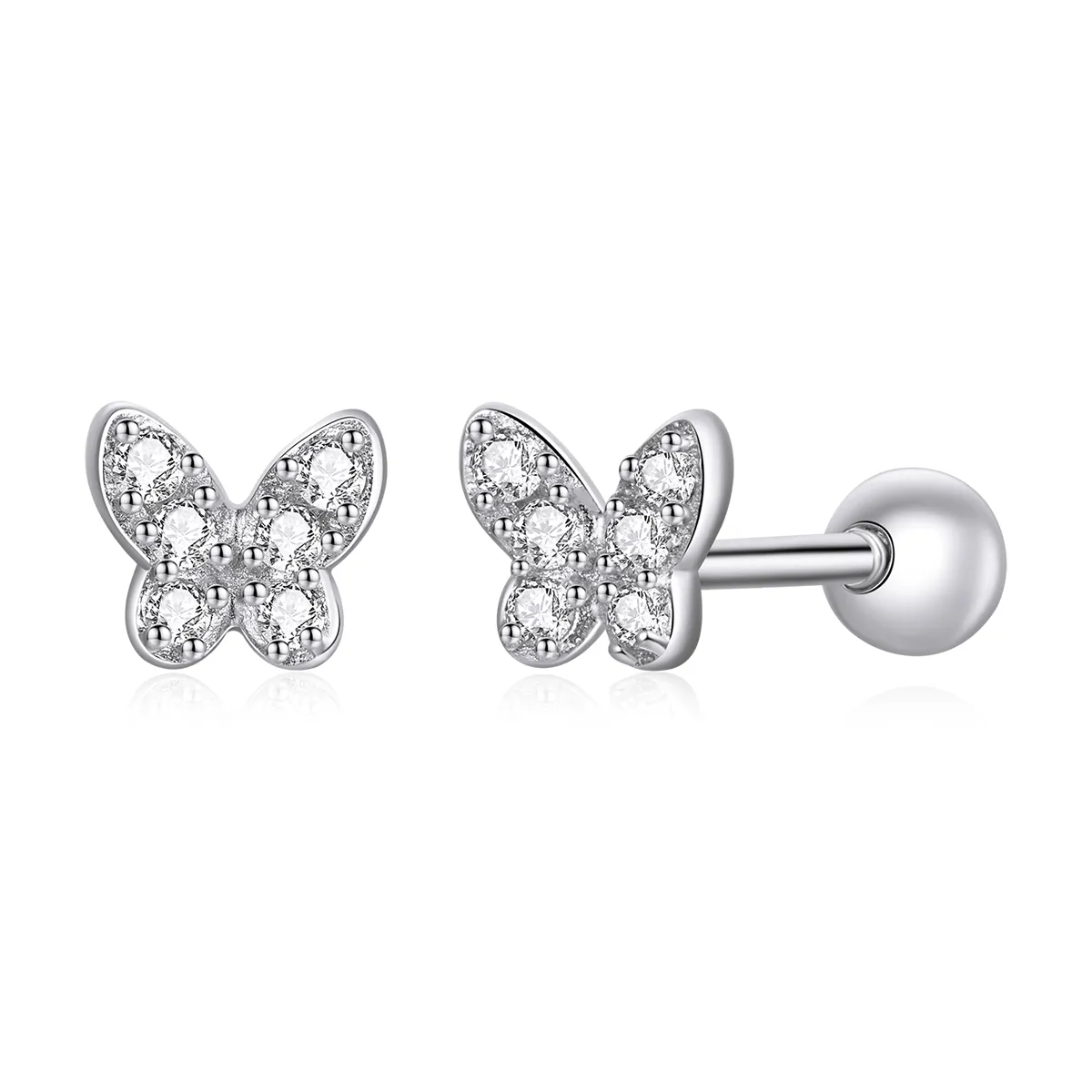 Cercei Tip Pandora cu Fluture din argint - SCE1116