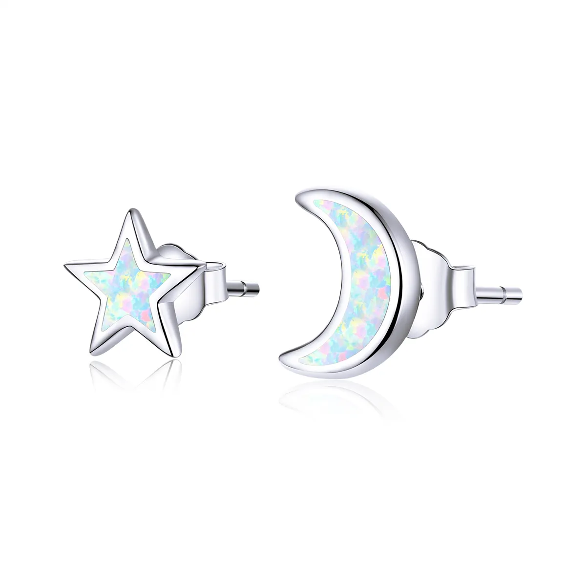 Cercei Tip Pandora cu Luna Și Steaua din argint - SCE875