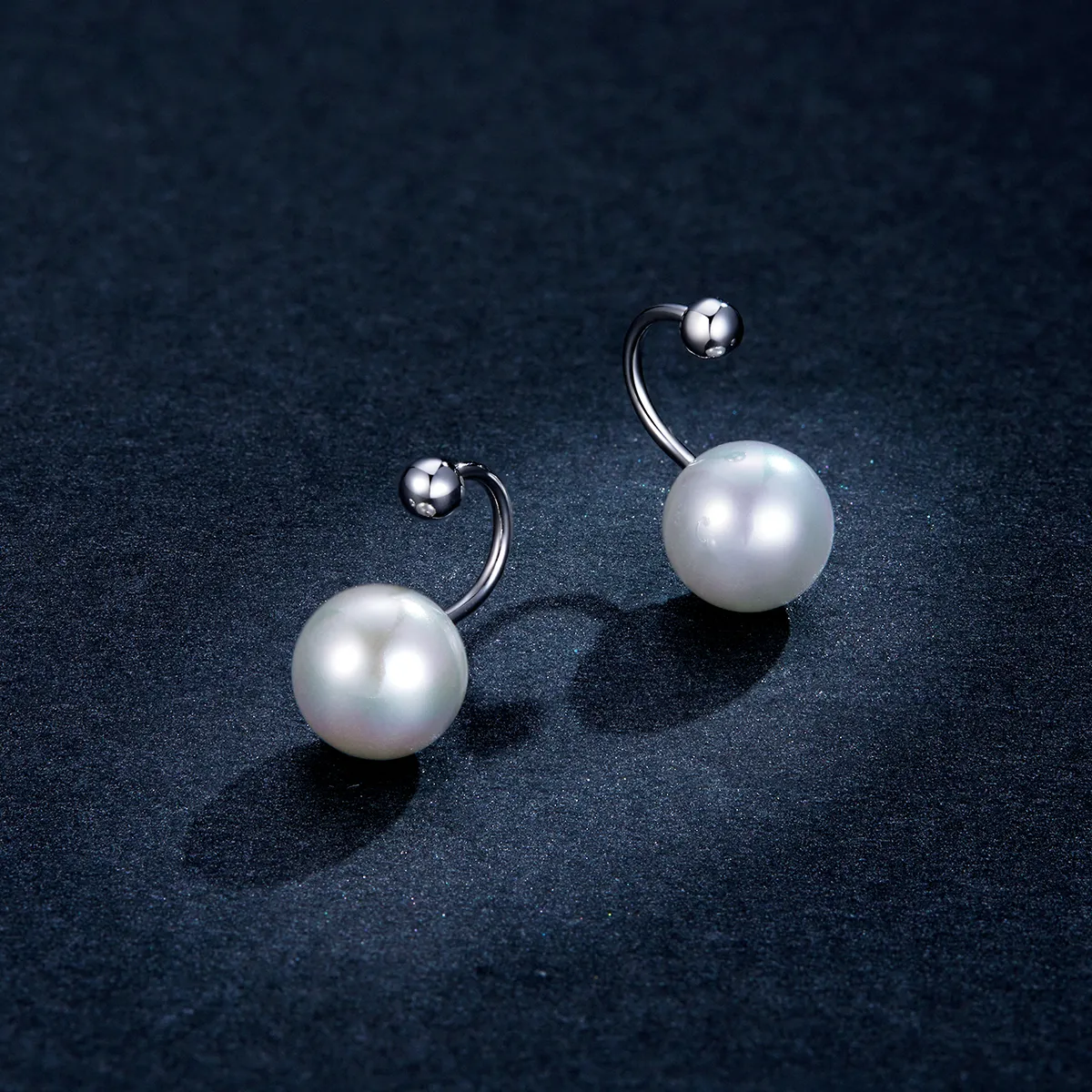 Cercei Tip Pandora cu perla simplă din argint - BSE438