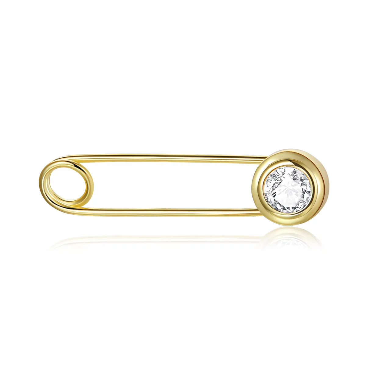 Cercei Tip Pandora cu Snap-Pin Stud-Shine placat cu aur de 14 k - SCE1087