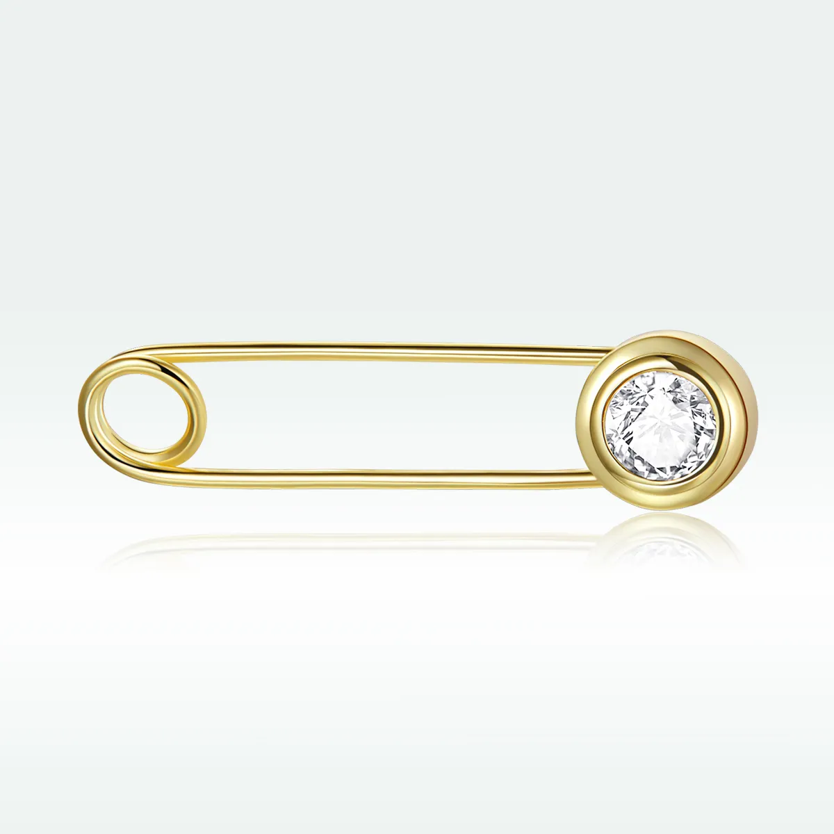 Cercei Tip Pandora cu Snap-Pin Stud-Shine placat cu aur de 14 k - SCE1087