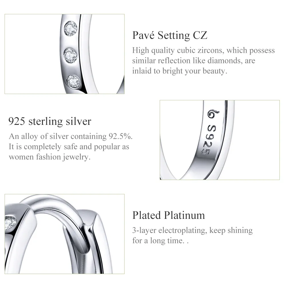Cercei rotunzi Tip Pandora cu Simplu din argint - BSE101