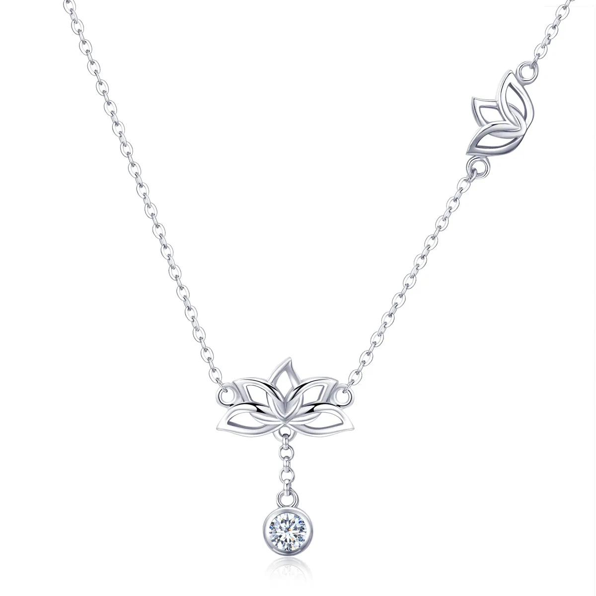 Colier Tip Pandora cu Lotus proaspăt din argint - BSN012