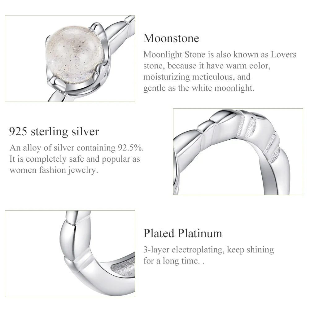 Deschide inele Piatra lunii din argint - SCR536