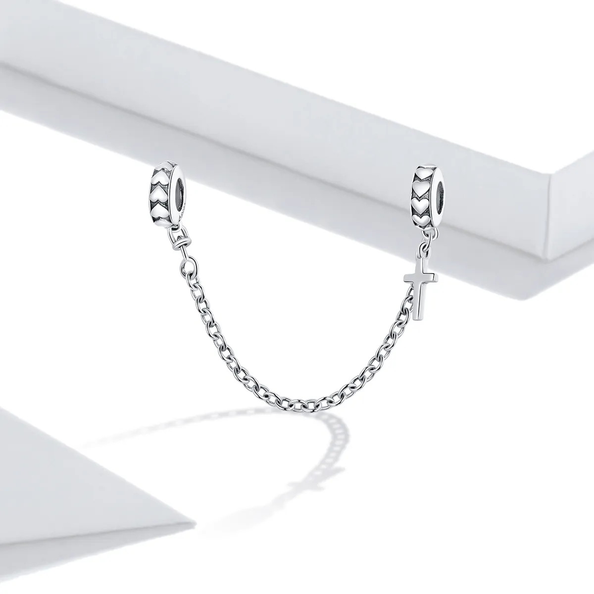 Lanț de siguranță Tip Pandora cu Crucea simplă din argint - BSC362