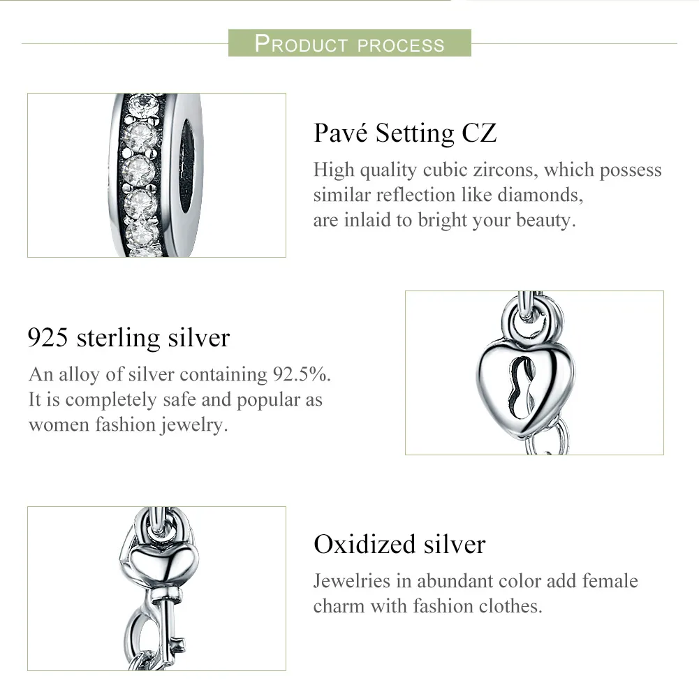 Lanț de siguranță Tip Pandora cu Numai Iubirea din argint - SCC606