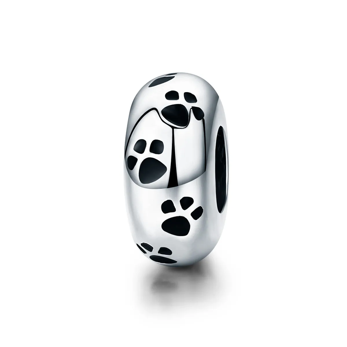 Talisman de tip distanțier Tip Pandora cu Amprenta pentru animale de companie din argint - SCC594