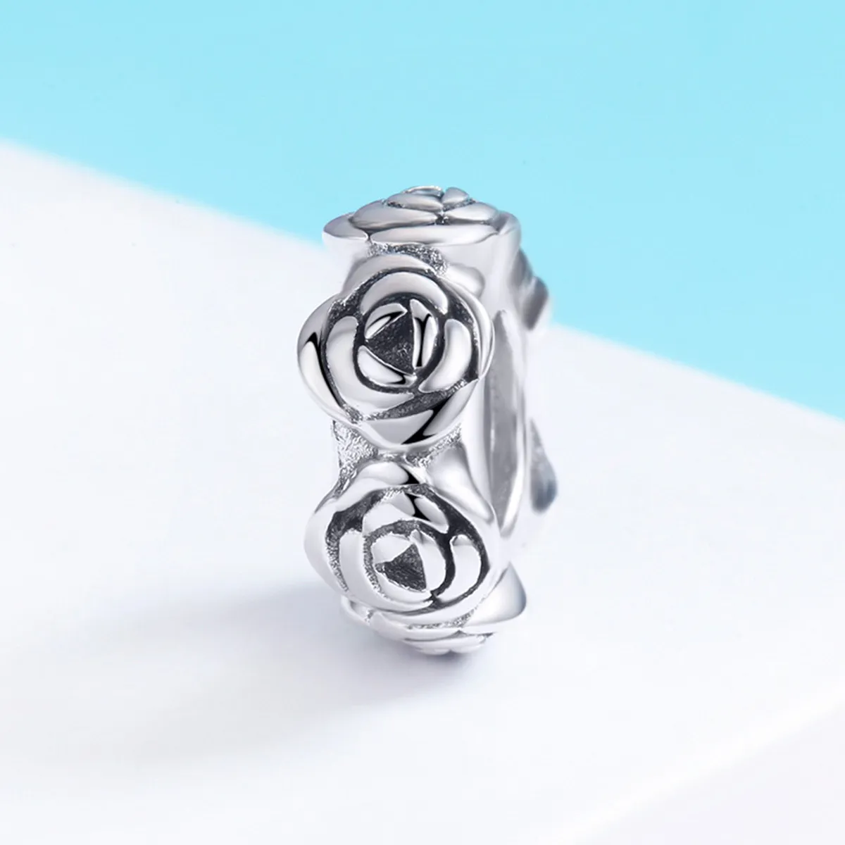 Talisman de tip distanțier Tip Pandora cu Coroană de trandafiri din argint - SCC596