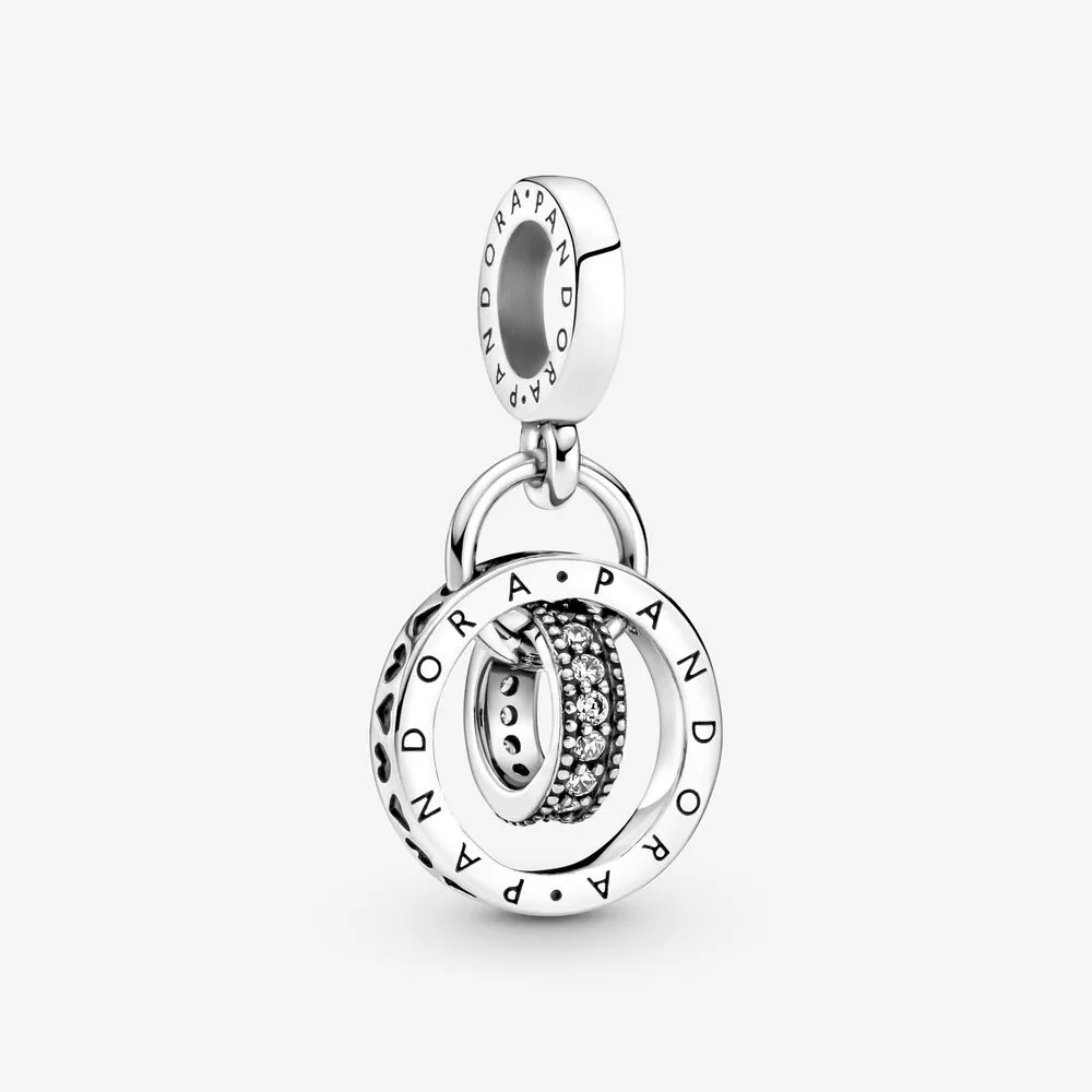 breloc cu cercuri cu logo pandora 799490c01