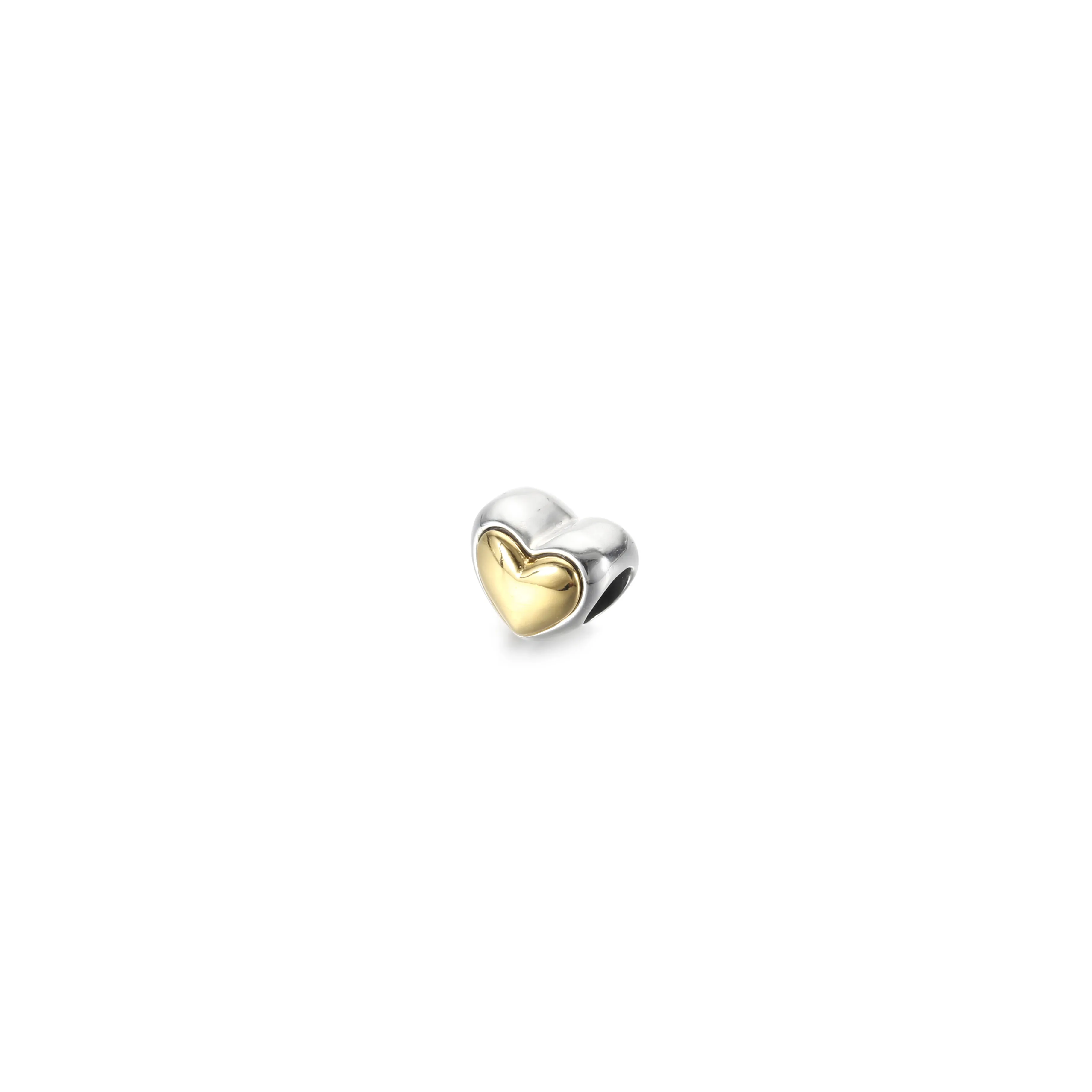 Breloc PANDORA cu inimă aurie în formă de cupolă - 799415C00