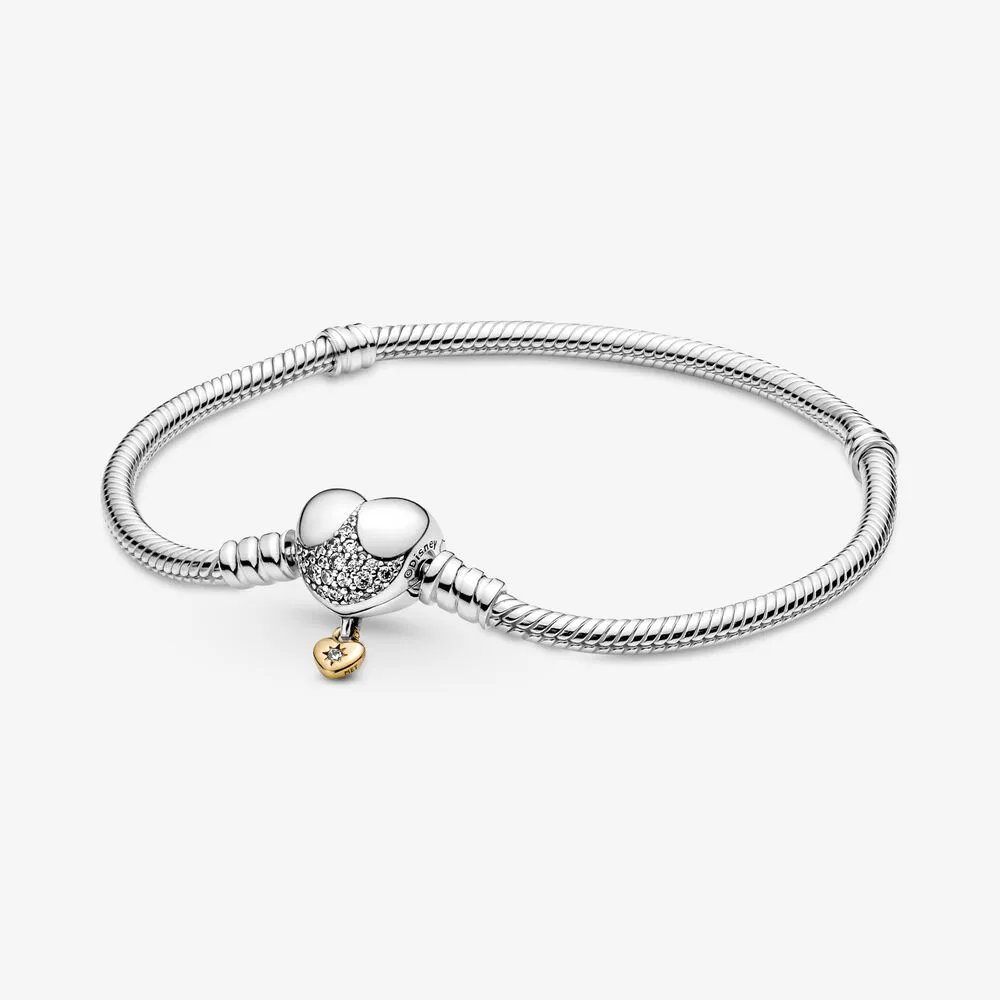 brățară prințesă disney pandora moments heart snake chain 569563c01