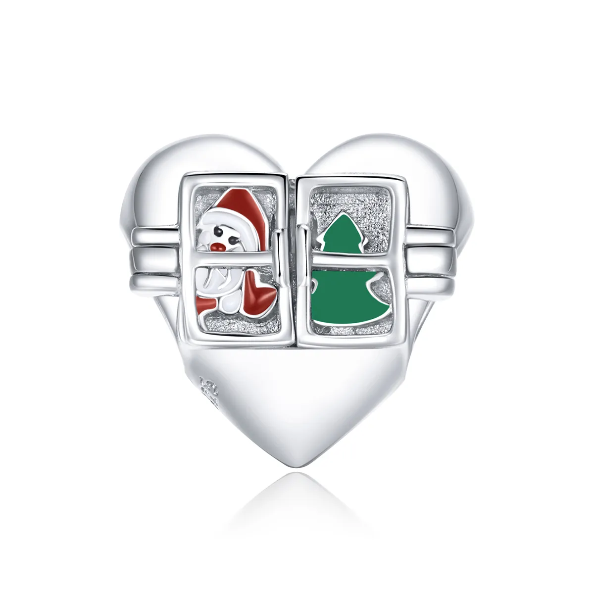 Charm Pandora în stil argintiu cu urări de Crăciun - BSC376