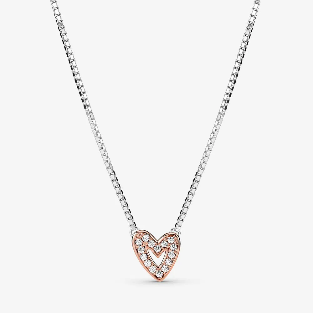 colierul pandora sparkling freehand heart 380089c01