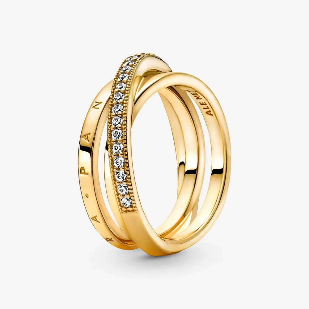 inel pandora crossover pavé triple band 169057c01