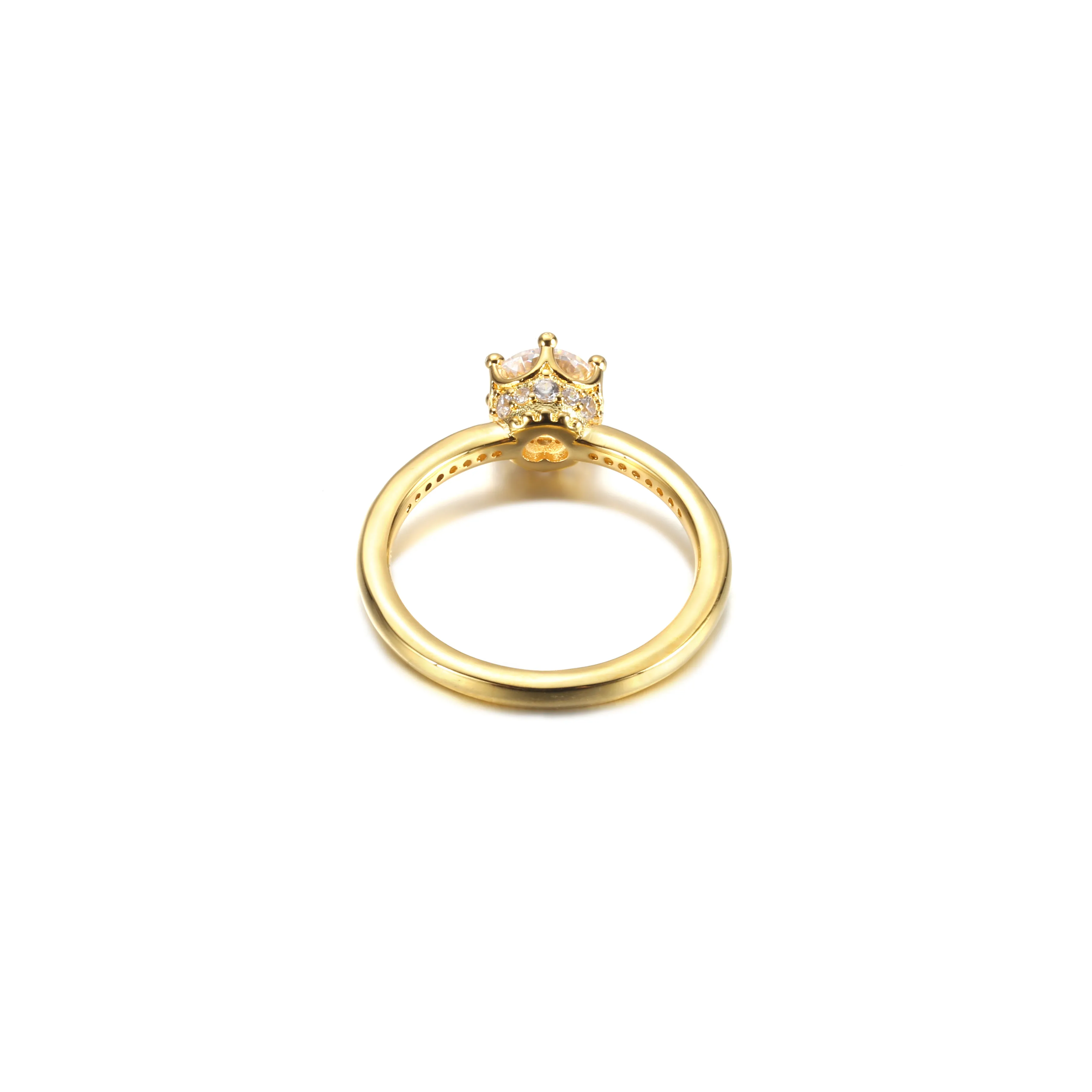Inelul solitar PANDORA Clear Sparkling Crown - 168289C01