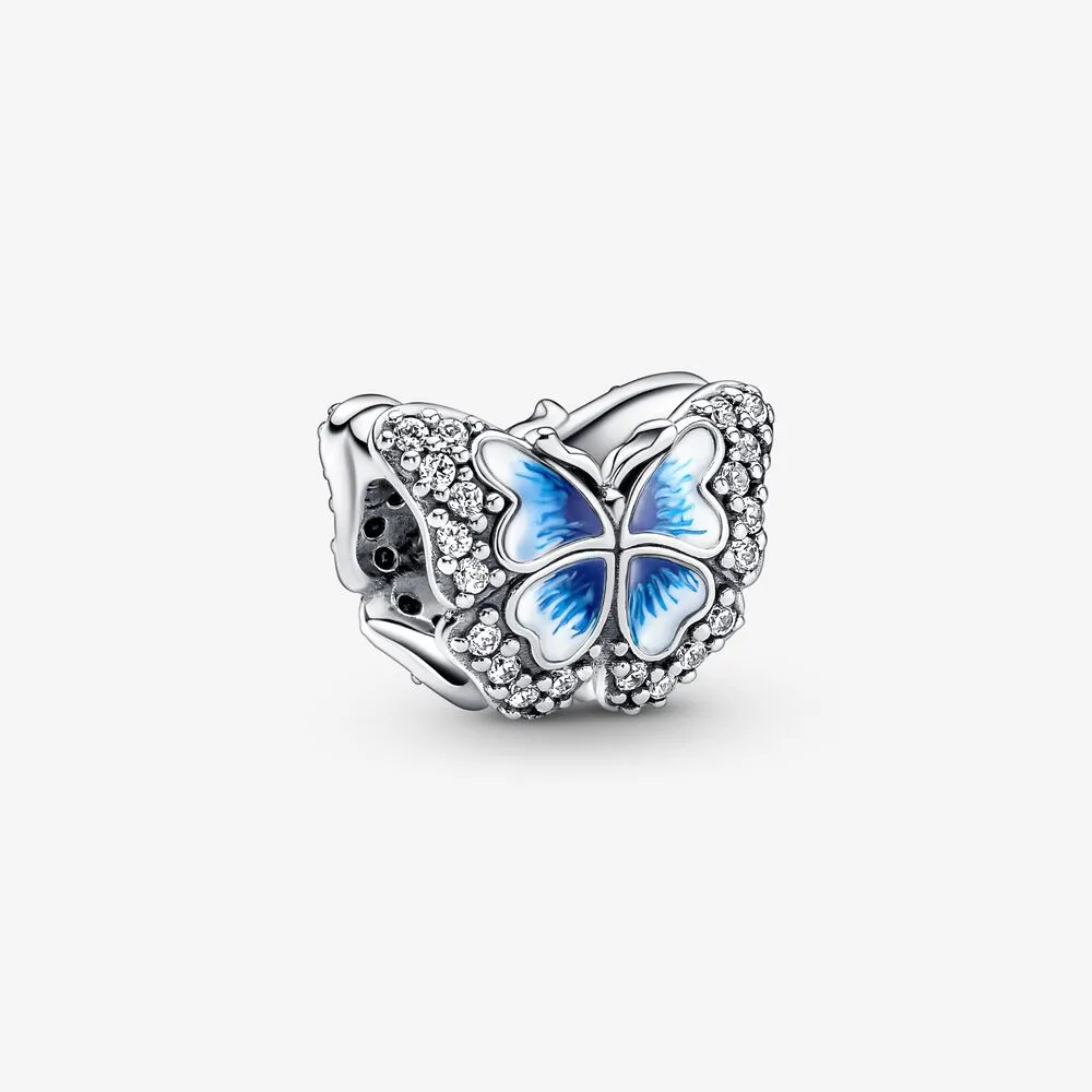 pandora blue butterfly sparkling charm 790761c01