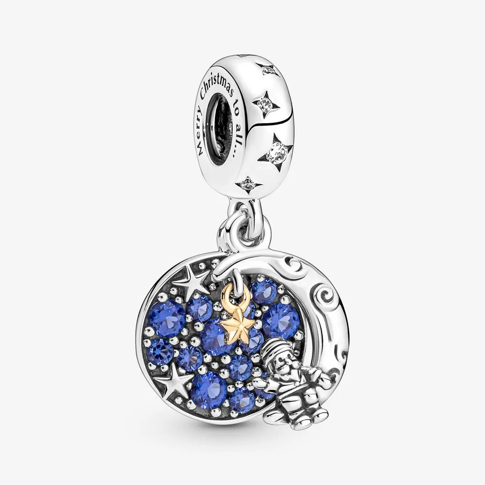 pandora mos craciun pe luna breloc cu doua componente 769648c01