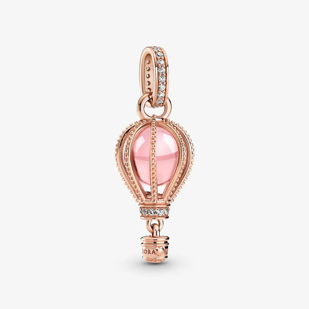 pandora pandantiv dangle balon cu aer cald roz sclipitor 789434c01
