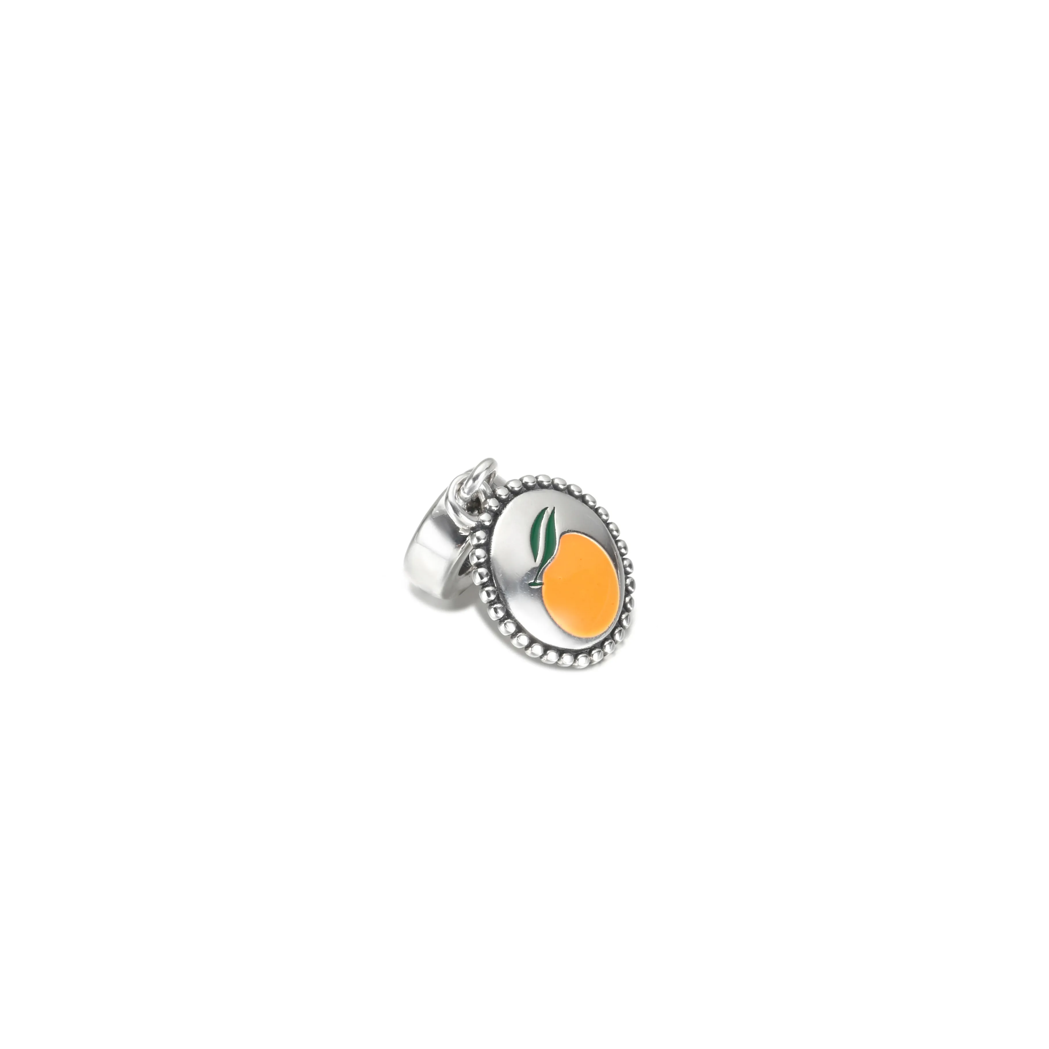PANDORA Pandantiv rotund cu franjuri portocalii - 791169C00_E026