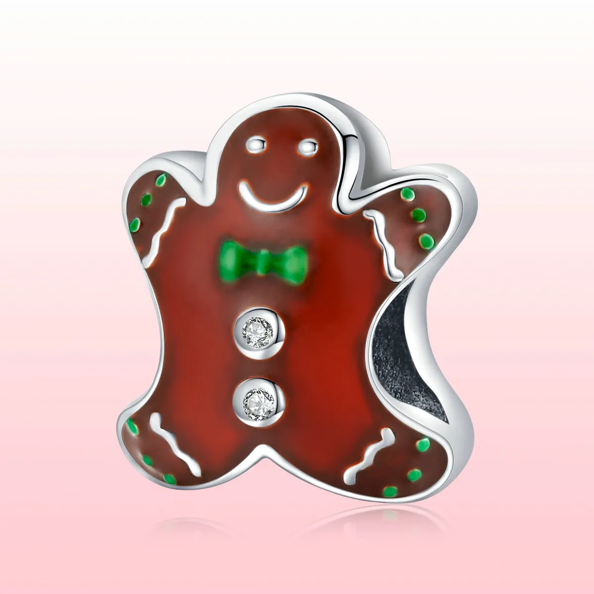 Pandora Stil Argint Gingerbread Man Charm - SCC2037