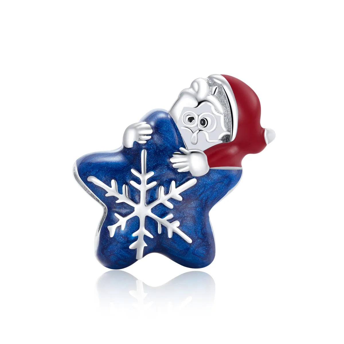 pandora style argint charm cu moș crăciun bsc372