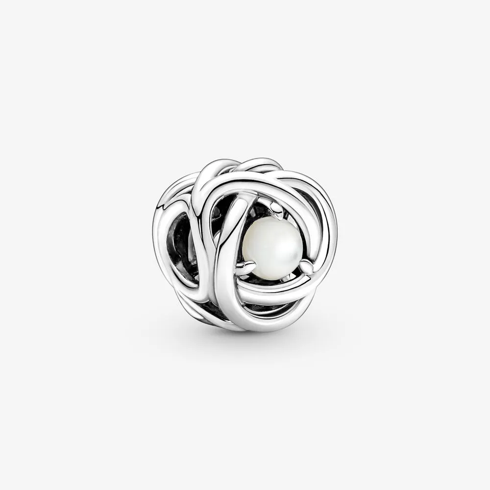 pandora în iunie farmecul cercului de eternitate cu perla albă mother of pearl 790064c03