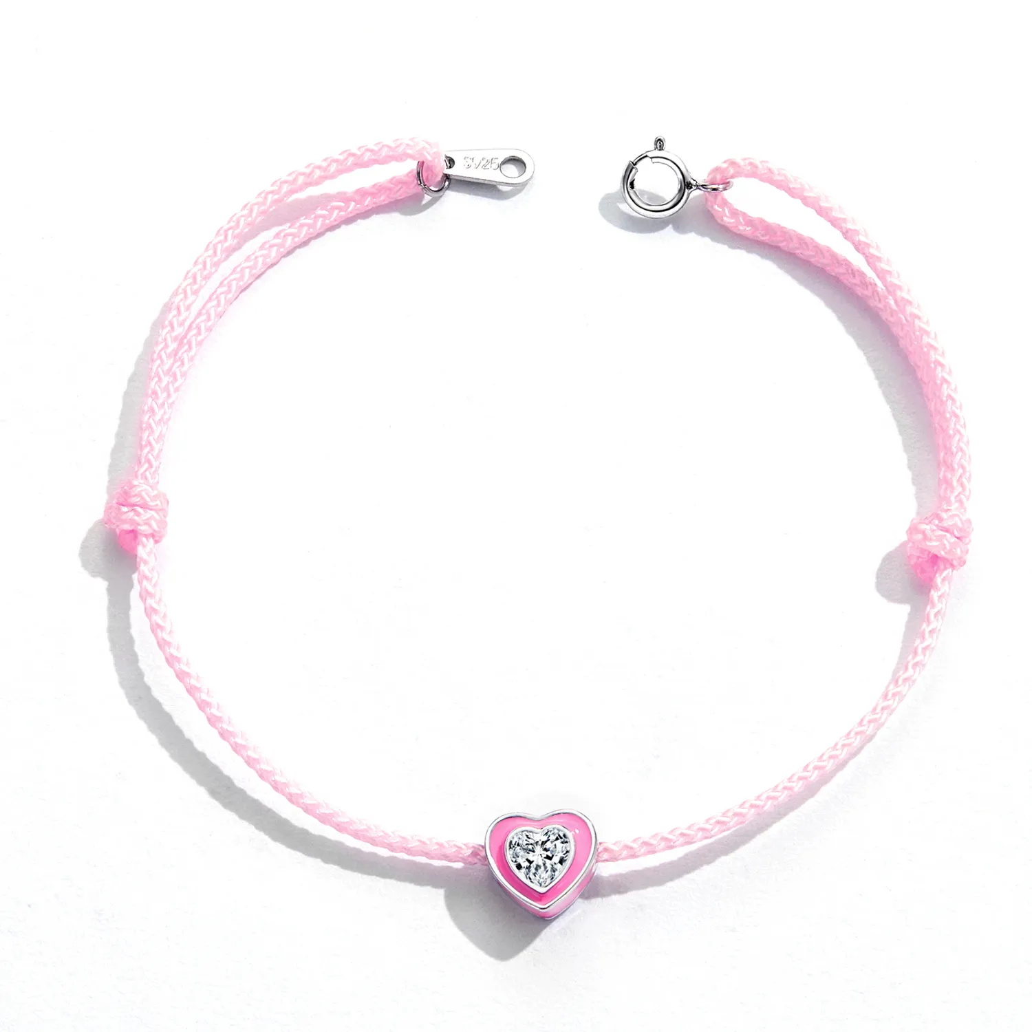 Brățară Pandora stil inimă roz - SCT022