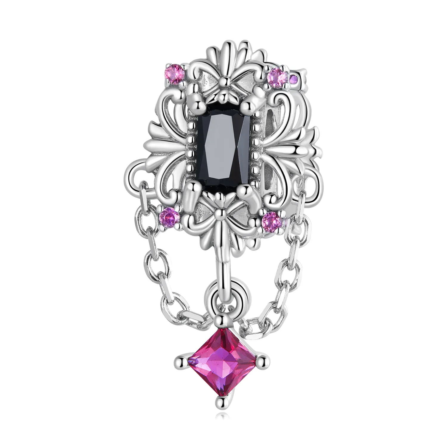 breloc stil pandora cu charm iris scc2379