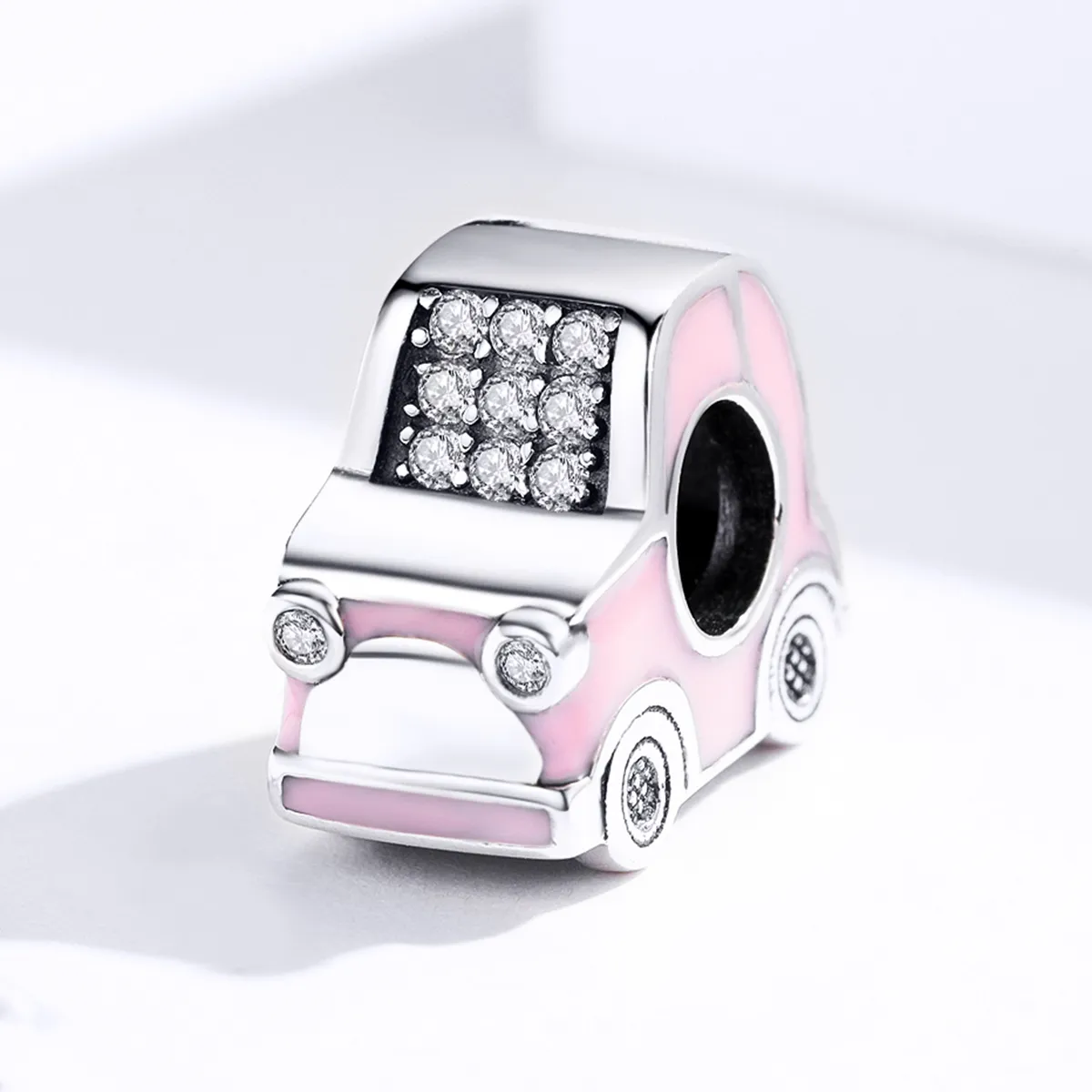Charm auto roz în stil Pandora - SCC1380