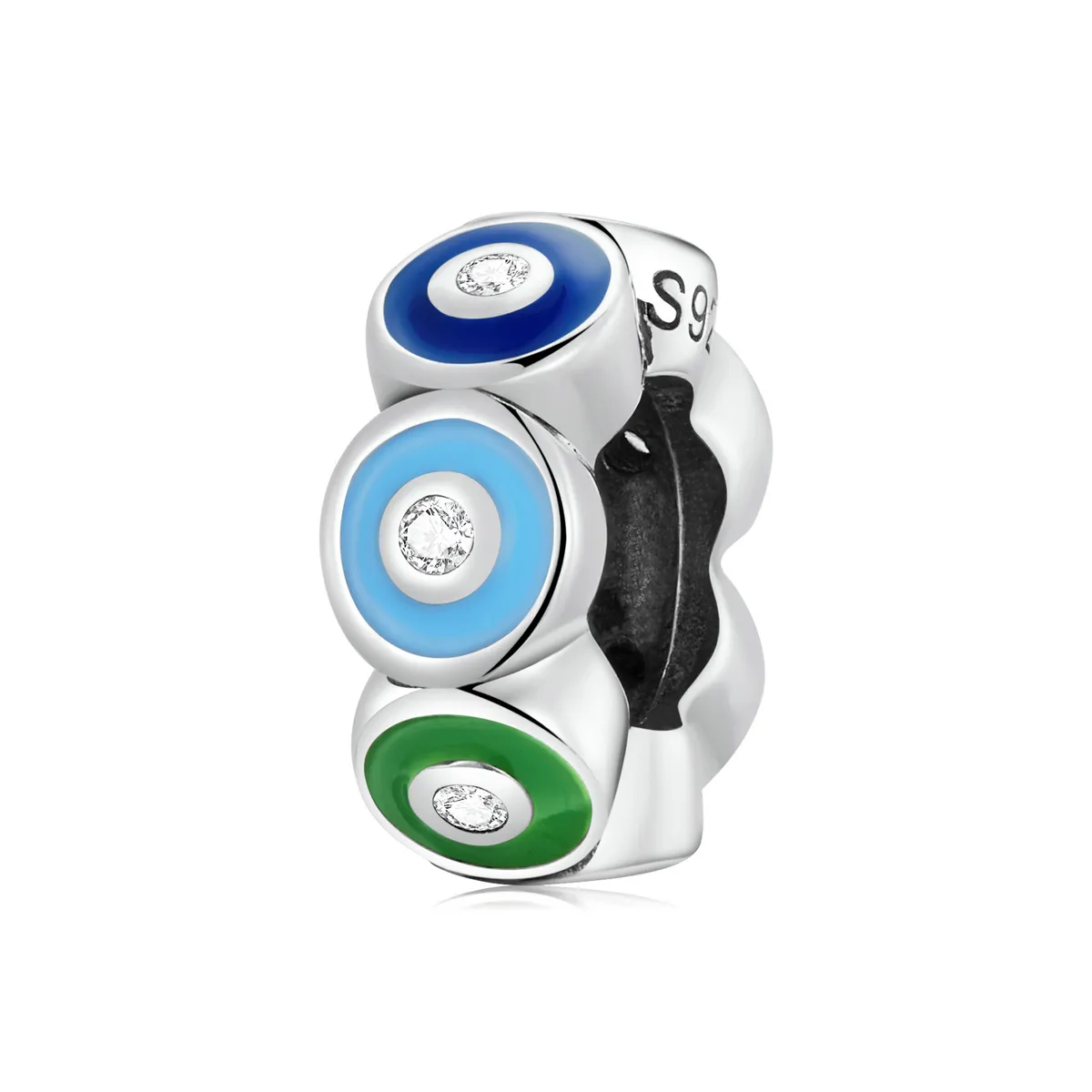 charm colorat cu ochi de mon în stil pandora scc2129