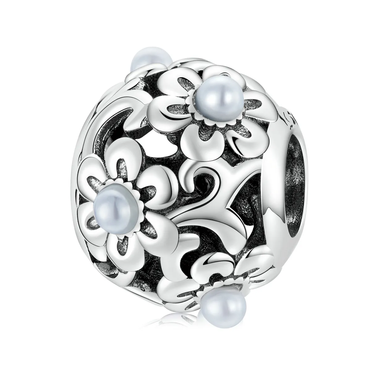 charm în stilul pandora cu flori clasice scc2182
