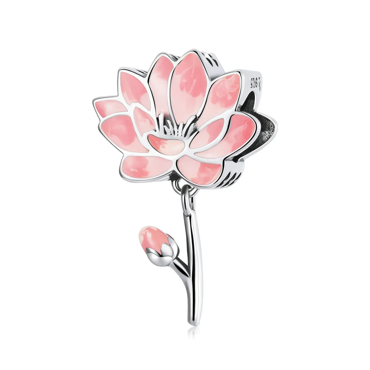 Charma în stil Pandora cu floare de lotus proaspătă - SCC2157