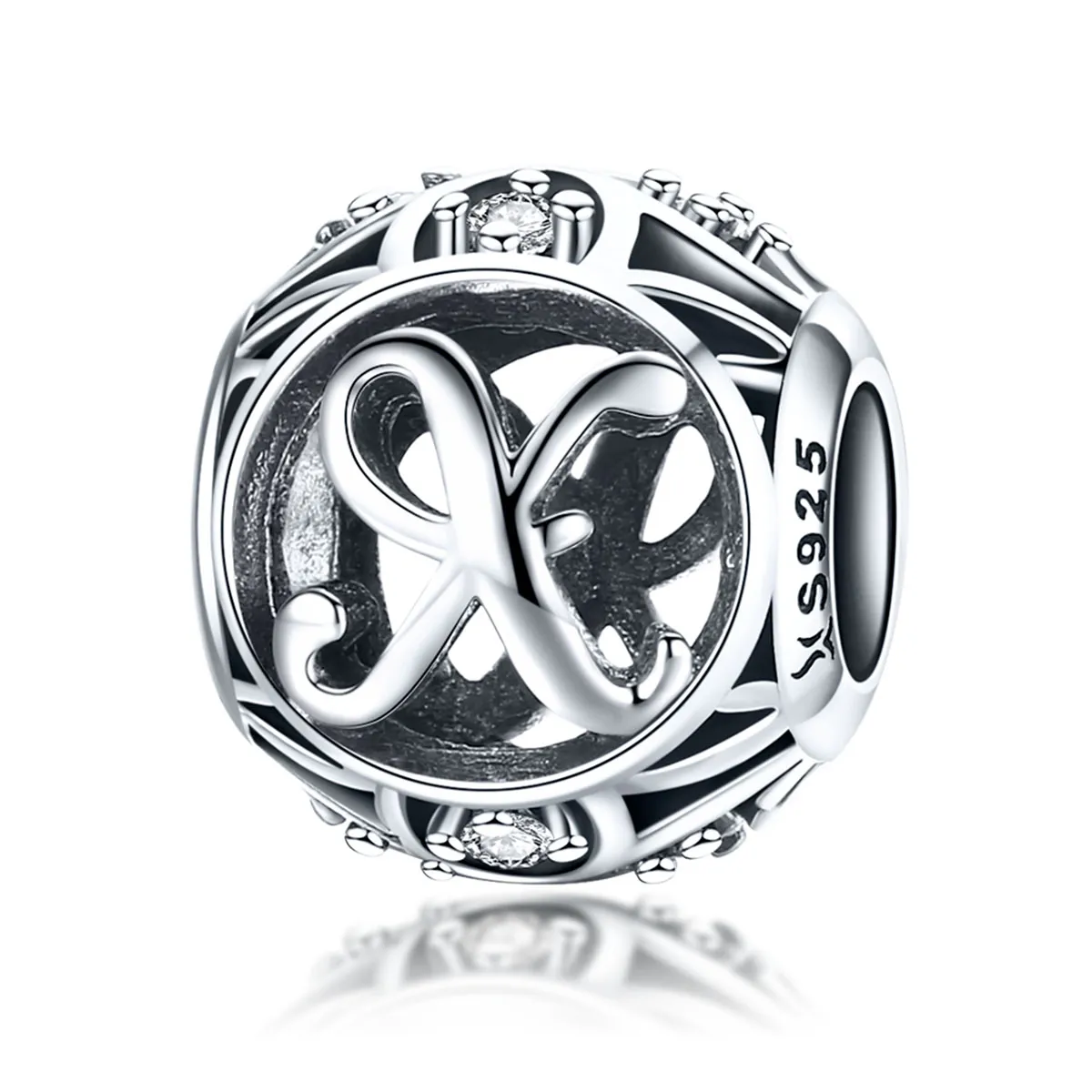 exquisitul pandantiv stil pandora cu litera x scc738 x